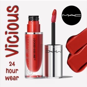 Mac Locked Kiss 24 Hour Lipstick | Vicious | Brand New in Box | Authentic